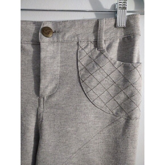 Free People Sz 28 High Rise Bike Babe Pants Light Gray Skinny Quilted - Picture 5 of 7